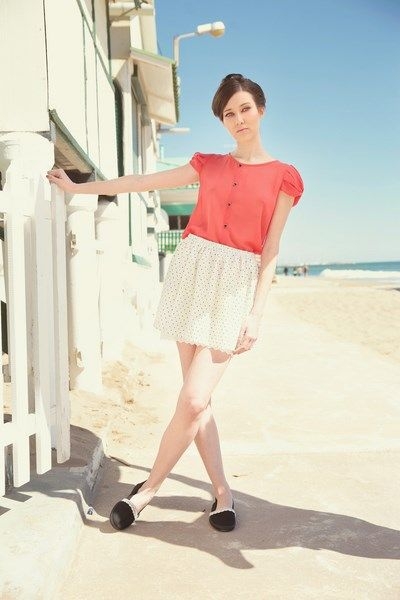 blusa forest fruit coral modelo 2